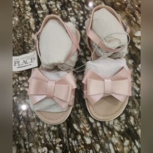 The Children's Place Light Pink Bow Sandals
